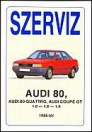 AUDI 80, AUDI 80 QUATTRO, AUDI COUPÉ GT 1.6-1.8-1.9 1986-TÓL - SZERVIZ